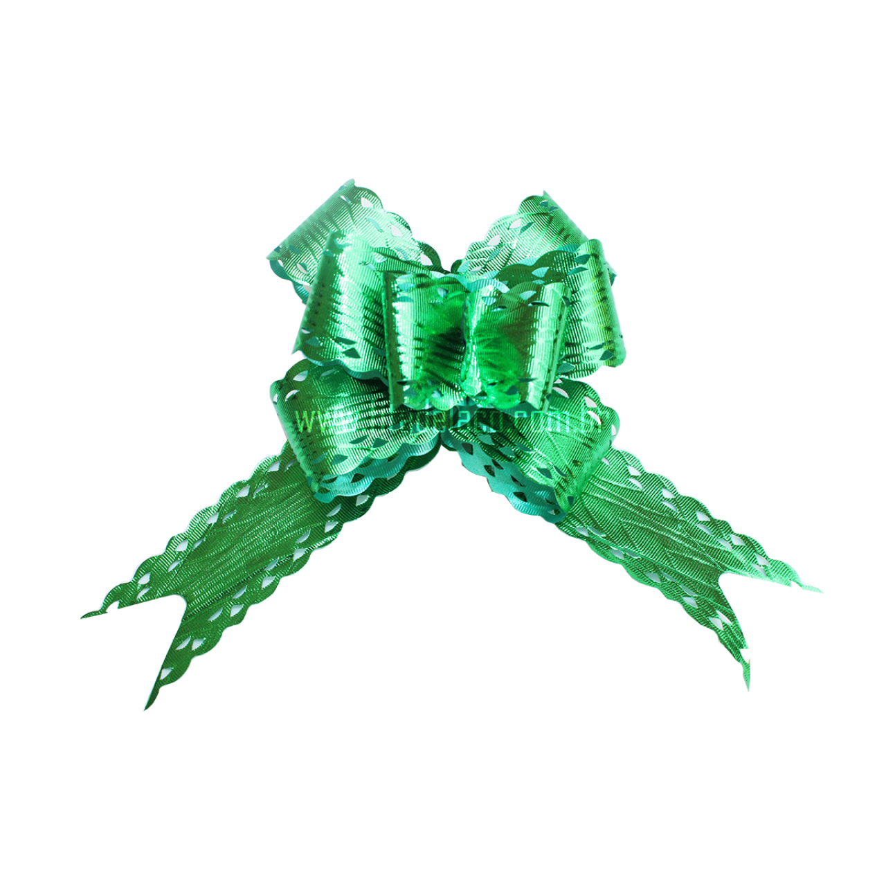Laço Metalizado Rendado 30x480mm (PCT C/10 UN) Verde